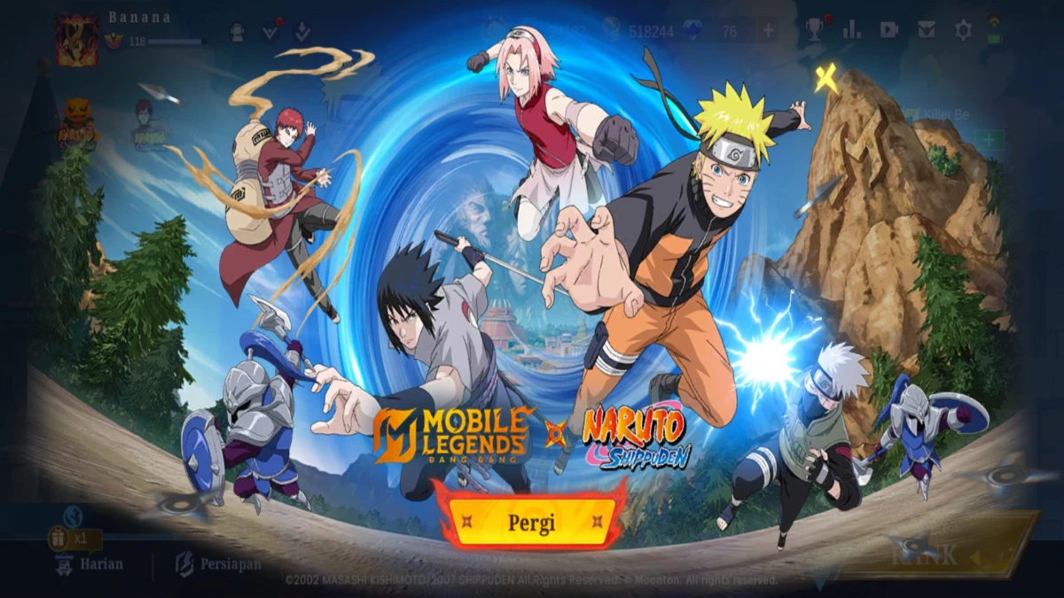 Cara Download ML Lite Patch Terbaru 2025 Kolaborasi Mobile Legends x Naruto Shippuden