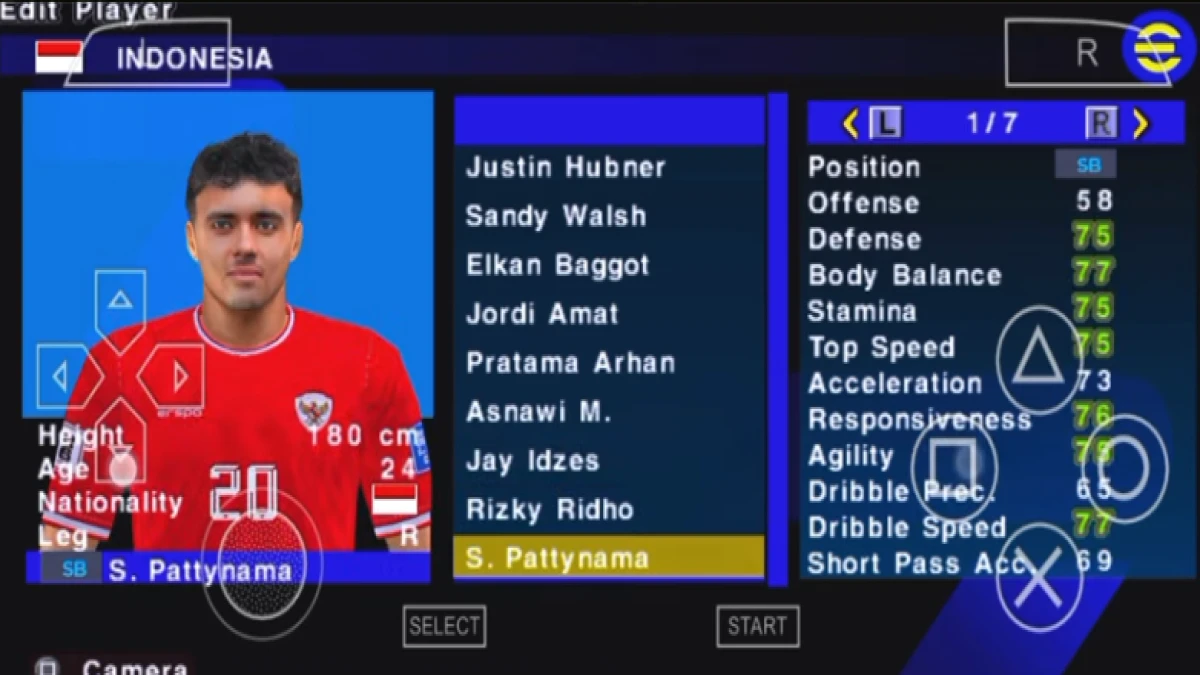 Link Download dan Cara Setting PES 2025 PPSSPP Timnas Indonesia