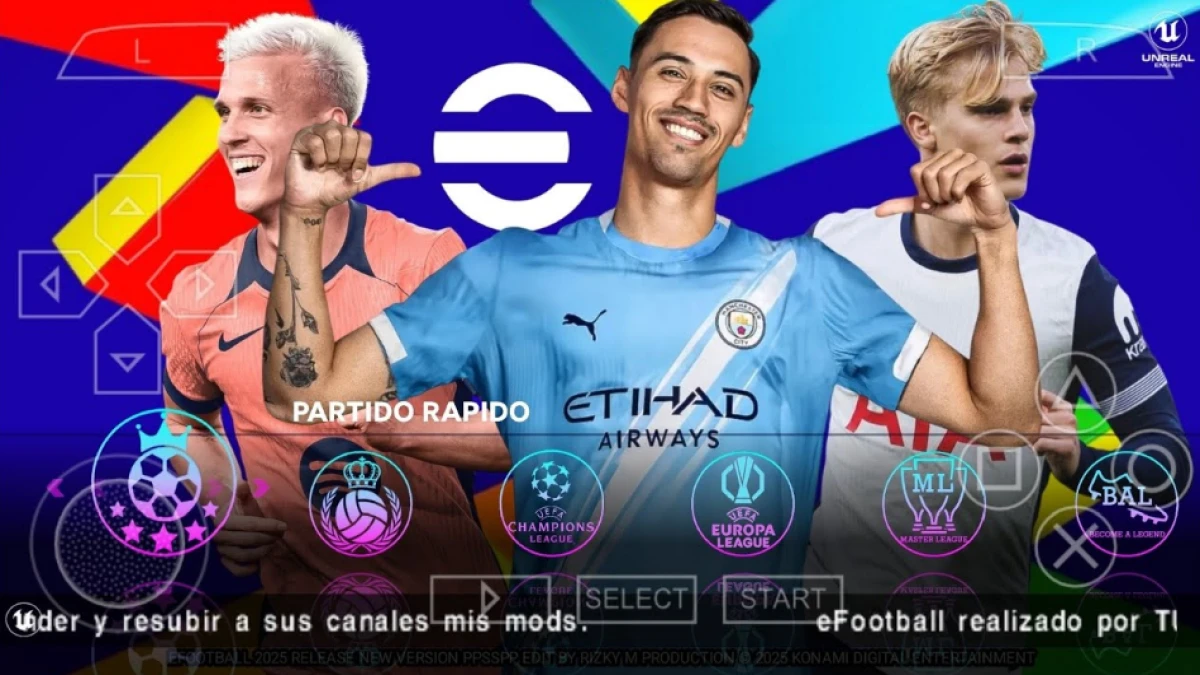 Download eFootball PES 2026 PPSSPP Android Offline: Full Update Kit Liga + UCL Musim 25/26 Grafik 4K!