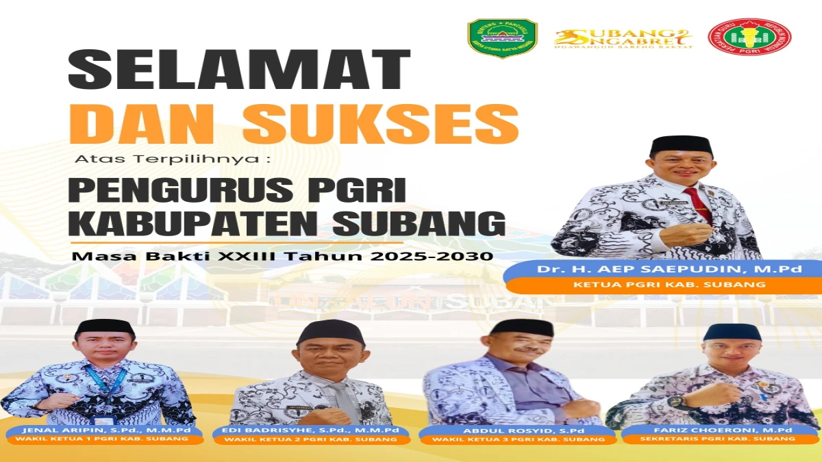 Dr Aep Saepudin Kembali Pimpin PGRI Kabupaten Subang Periode 2025-2030