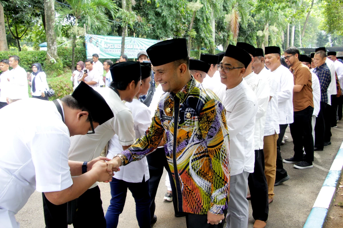 Pj. Bupati Subang pimpin Apel Besar dan Halal Bi halal Perumda Air Minum Tirta Rangga Kab. Subang tahun 2024