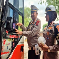 Satlantas Polres Subang Ingatkan Pemudik Taati Aturan Lalu Lintas