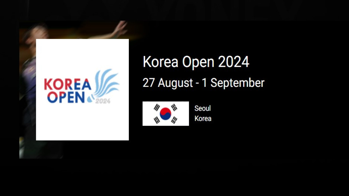 Jadwal Korea Open 2024 Hari Pertama. (Sumber Gambar: Screenshot via BWF Fansite)