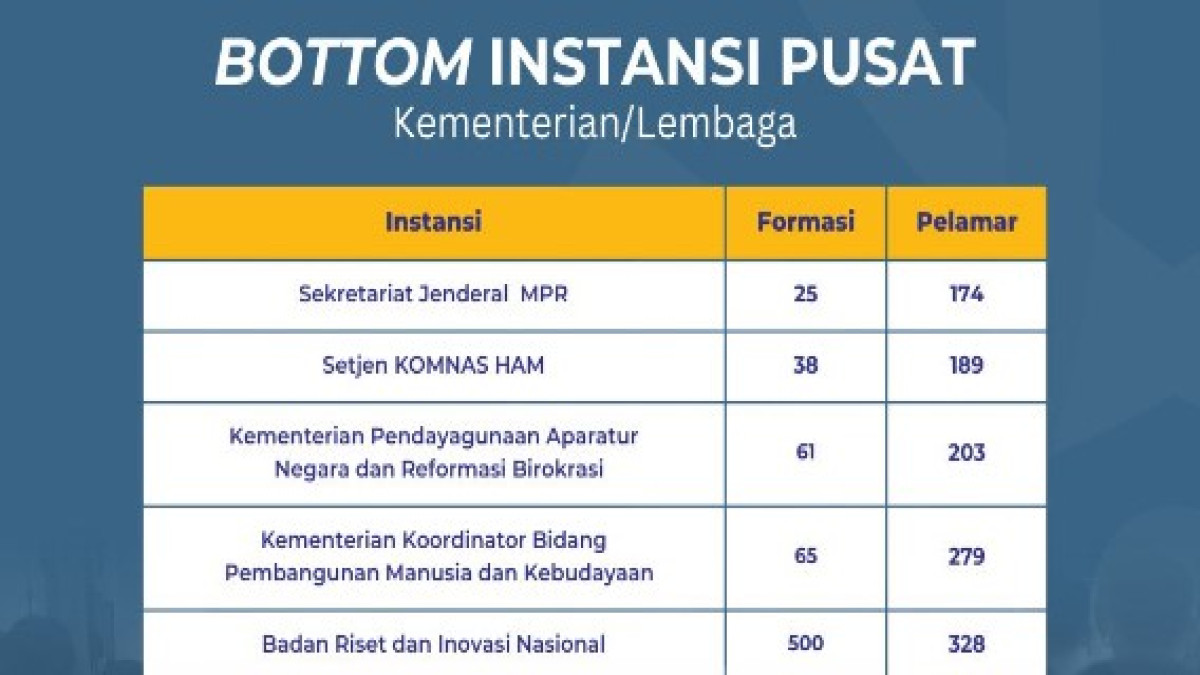 Pelamar CPNS 2024 Tembus 2 Juta Lebih, Ini 10 Instansi Pusat dan Daerah yang Sepi Peminat