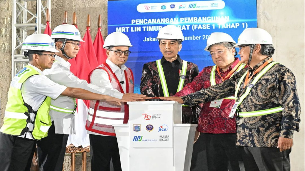 Presiden Jokowi Canangkan Pembangunan MRT Jakarta Lin Timur-Barat Fase 1 Tahap 1