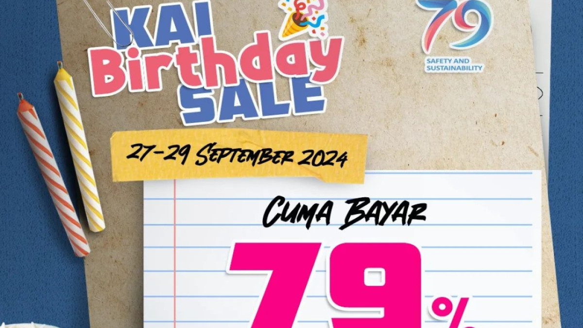 Rayakan HUT ke-79, KAI Berikan Promo Tiket Kereta Cuma Bayar 79 Persen