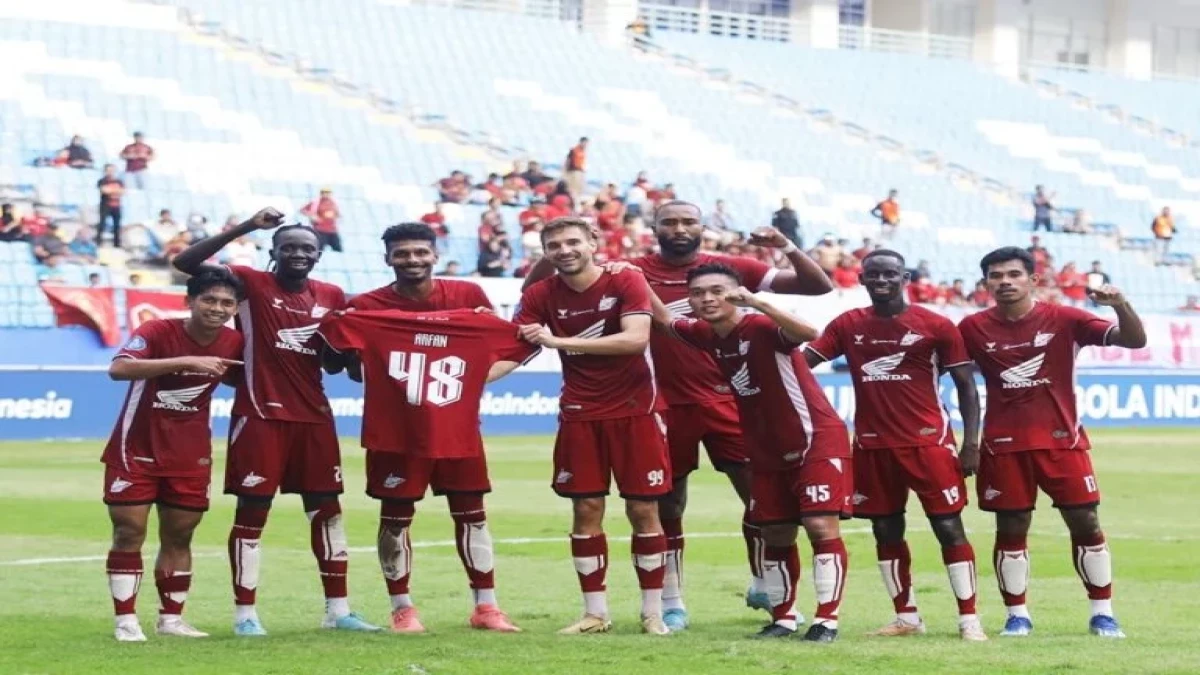 Pemain PSM Makassar merayakan gol vs Persis Solo, Sumber (Official PSM Makassar)