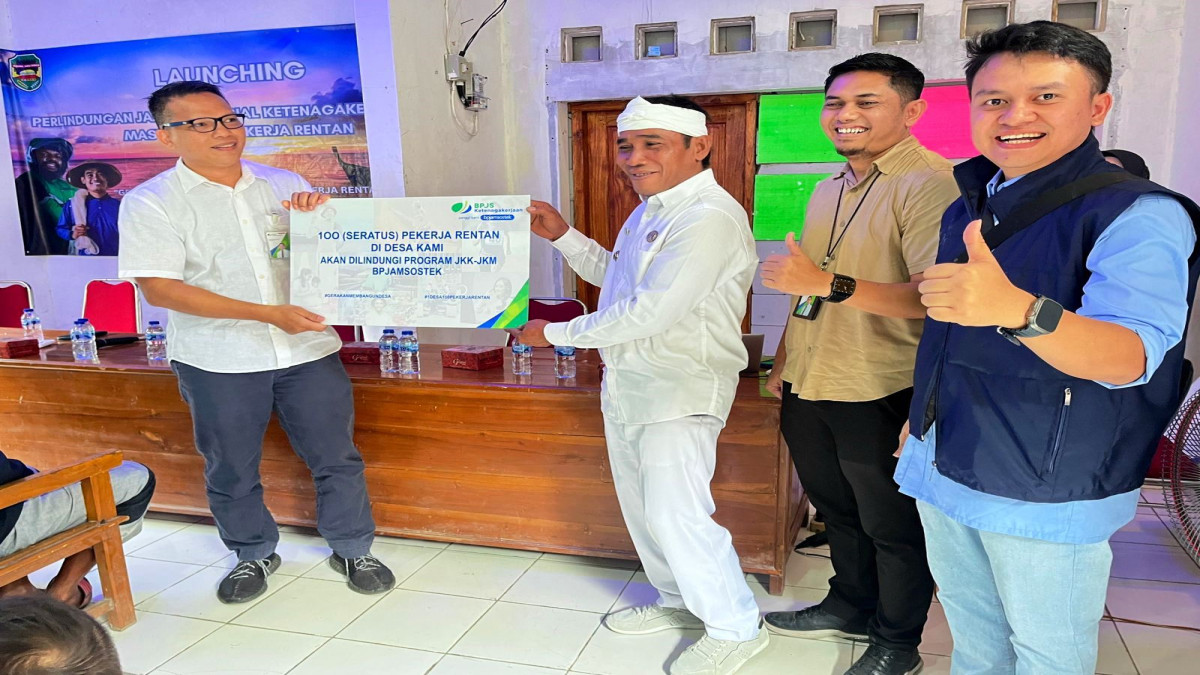 BPJamsostek Purwakarta Launching Perlindungan Pekerja Rentan, Gelar Sosialisasi di Desa Salem