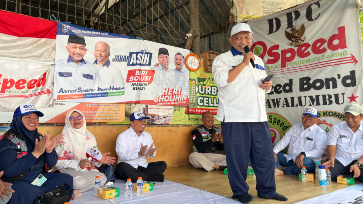 Deklarasi Dukungan, Ratusan Ojol di Kota Bekasi Titipkan Nasib ke Pasangan ASIH