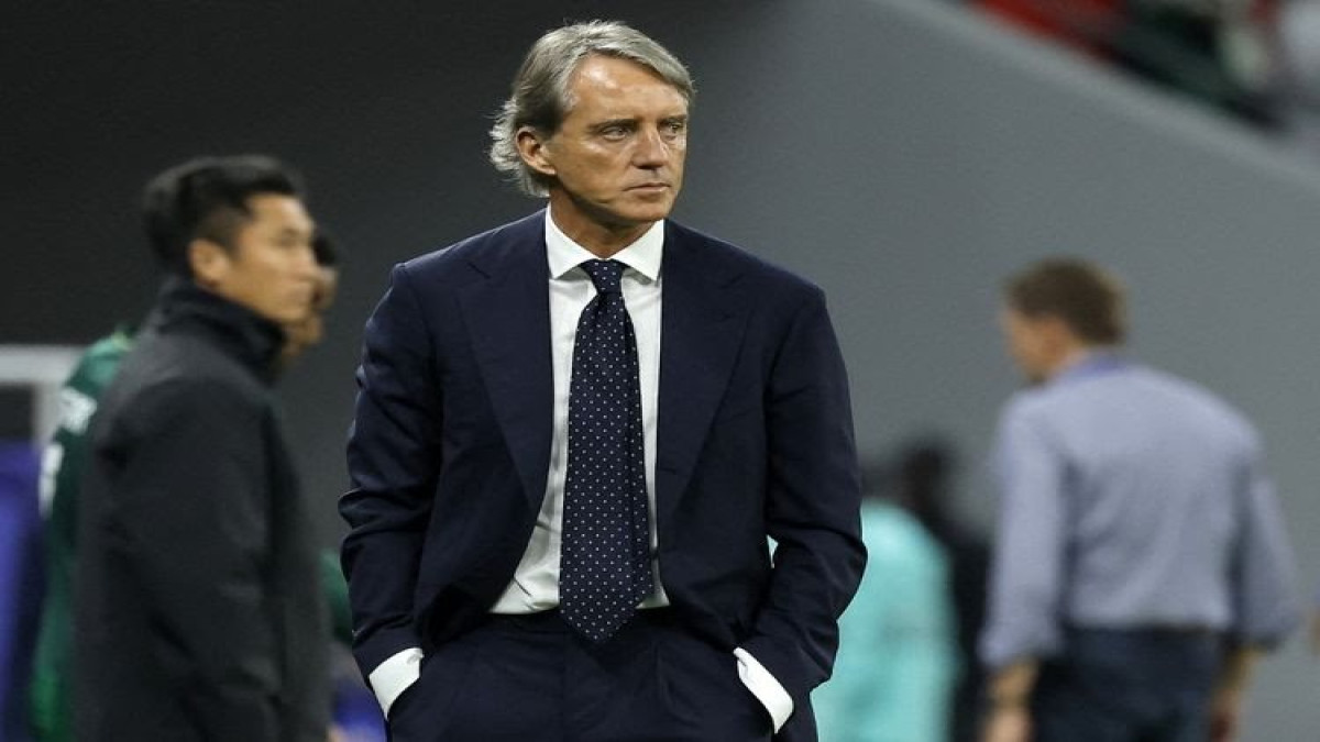 Pelatih Arab Saudi, Roberto Mancini, sumber (KARIM JAAFAR/AFP)