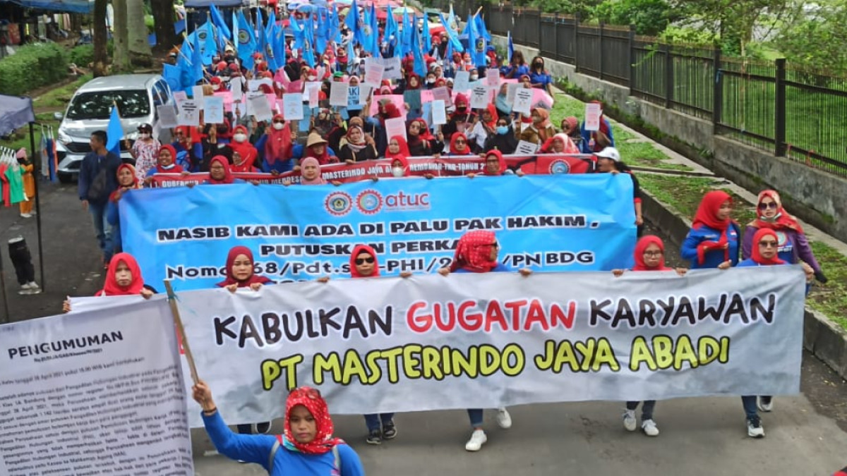 Raymon Gunawan Jadi Tersangka, Partai Buruh Kota Bandung Apresiasi Perjuangan Buruh PT Masterindo Jaya Abadi