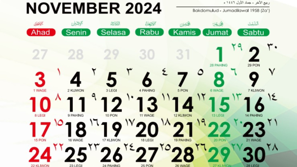 Apakah Ada Tanggal Merah di Bulan November 2024?