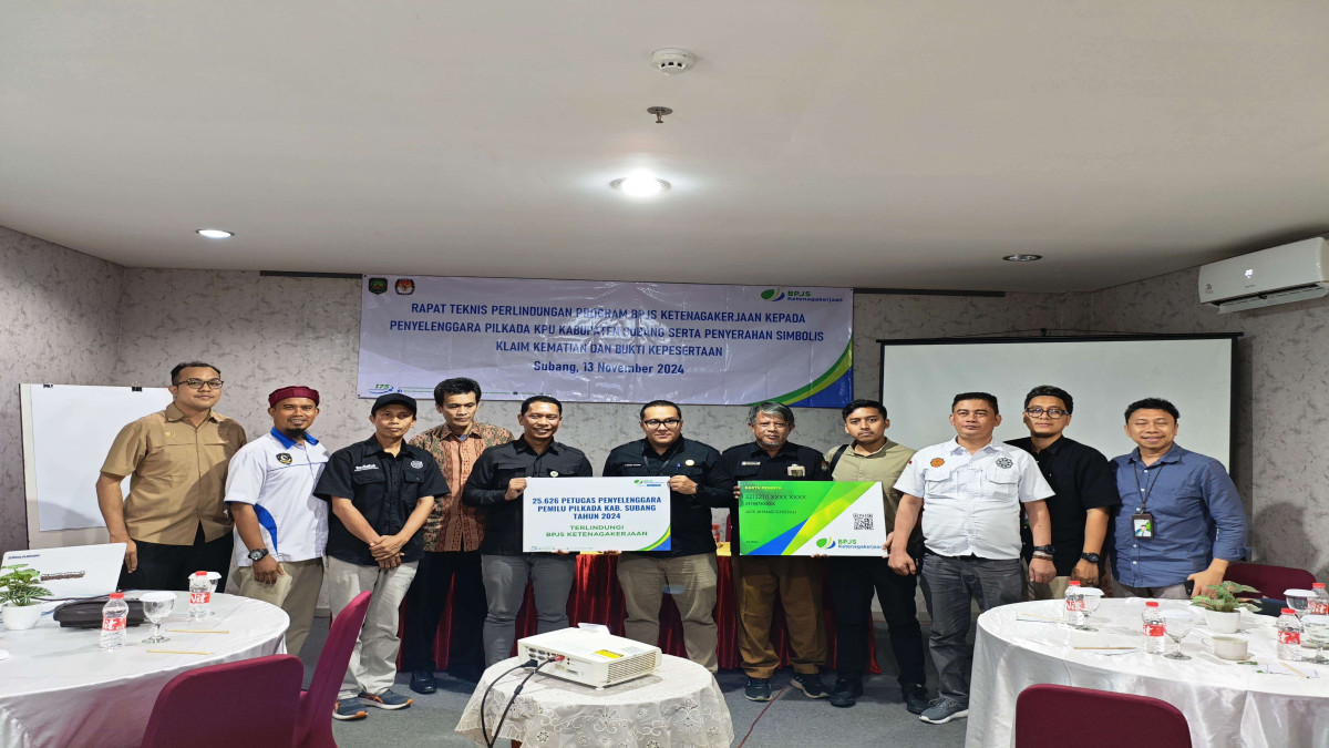 Penyelenggara Pilkada Subang Terlindungi Program BPJS Ketenagakerjaan