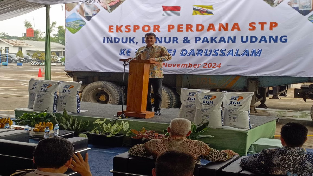 Kepala Barantin Lepas Ekspor Perdana STP Induk, Benur dan Pakan Udang ke Brunei Darussalam
