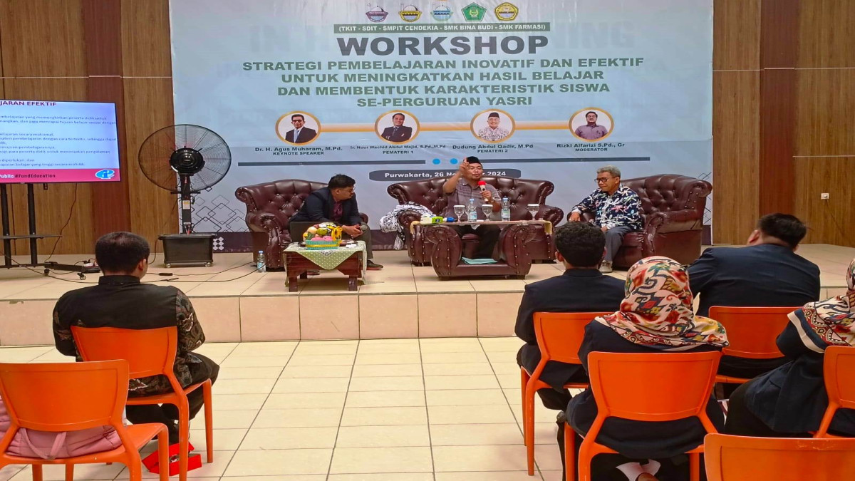 Sekjen PB PGRI Berbagi Ilmu dengan Guru dan Tendik Perguruan Yasri, Pembelajaran Harus Menyenangkan dan Menggembirakan