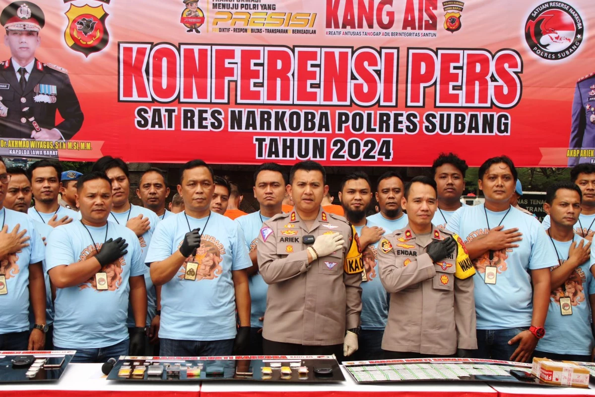 Satresnarkoba Polres Subang Ungkap Enam Kasus Selama Tiga Minggu
