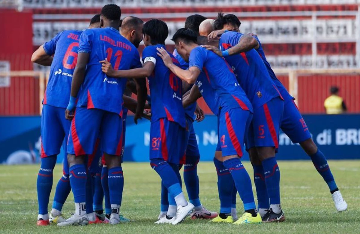 Pemain Arema FC pada laga BRI Liga 1 2024/2025 (c) Ofisial Arema FC