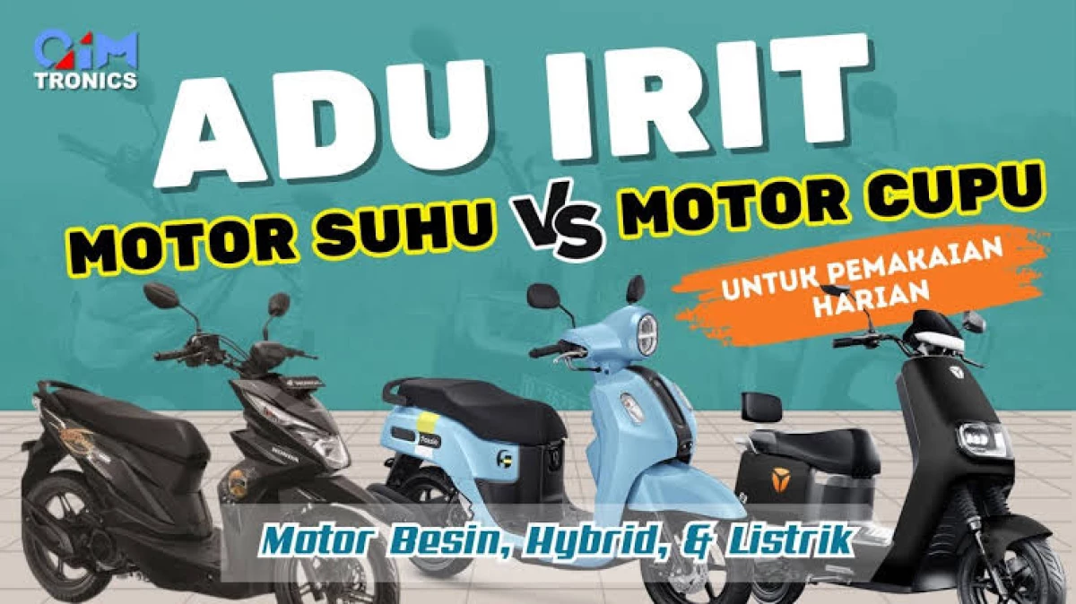 Siapa Paling Irit? Honda Beat vs. Yamaha Faziio vs. Yadea E8s Pro dalam Light Test Kimtronics. (Sumber Foto Qimtronics ID)