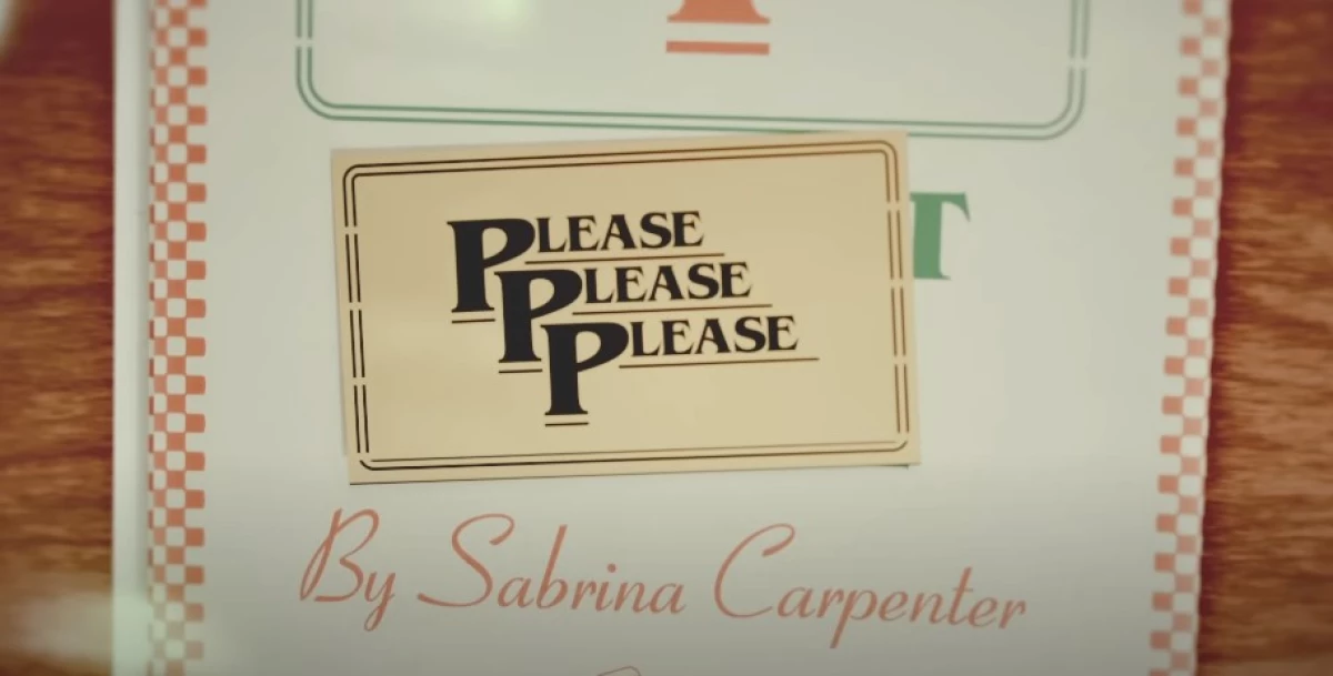 Lirik Lagu Sabrina Carpenter "Please Please Please". (Sumber Gambar: Screenshot via YouTube: Sabrina Carpenter)