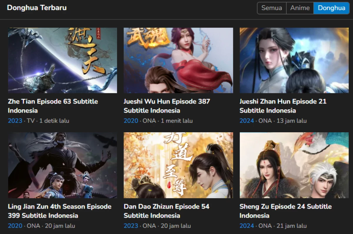 9 Situs Streaming Gratis Donghua Sub Indo Full HD(AnimeSail)