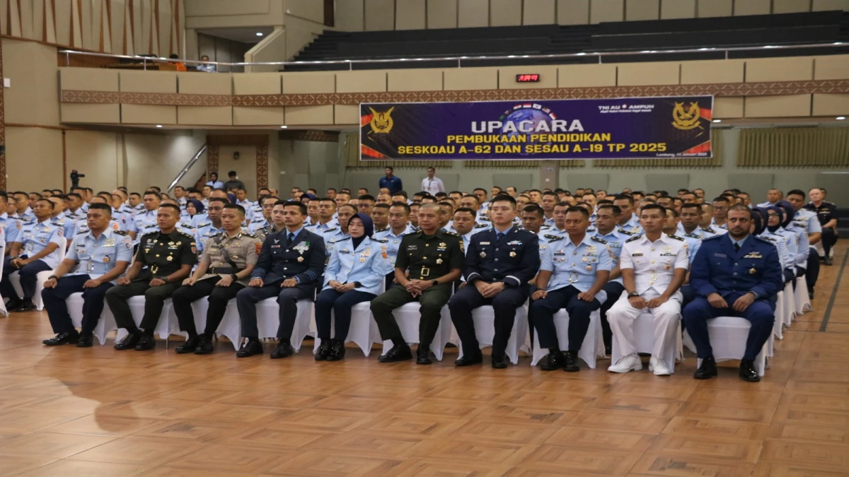 Danseskoau Resmi Buka Pendidikan Seskoau Angkatan Ke-62 dan Sesau Angkatan Ke-19 TP 2025