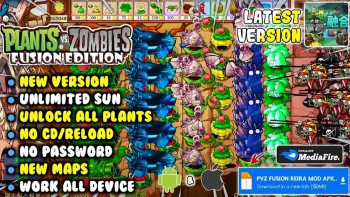 Link Download PVZ Fusion APK Mod Menu Versi 2.1.7: Fitur dan Cara Download