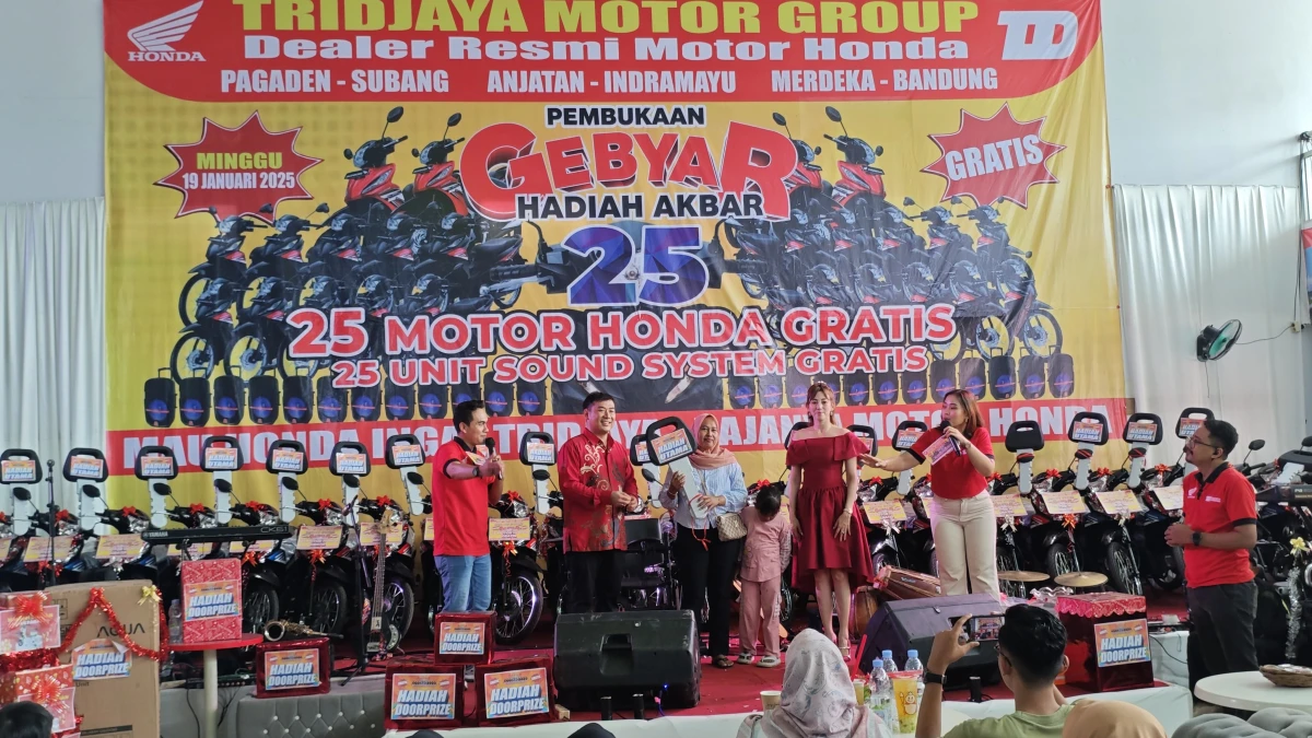 Tridjaya Motor Berikan Hadiah 25 Unit, Tiap Ulang Tahun Bagi-bagi Motor Gratis Sesuai Usia Dealer