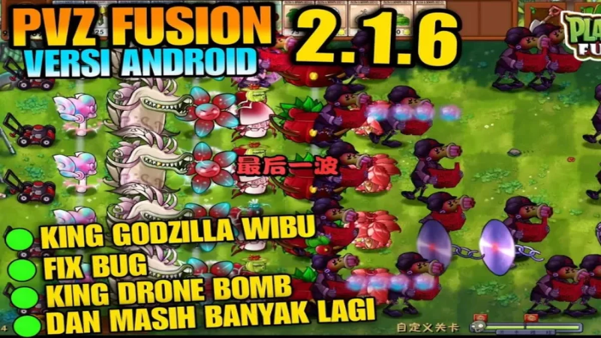 PVZ Fusion 2.1.6 Kini Hadir dalam Bahasa Indonesia, Siap untuk Android dan PC