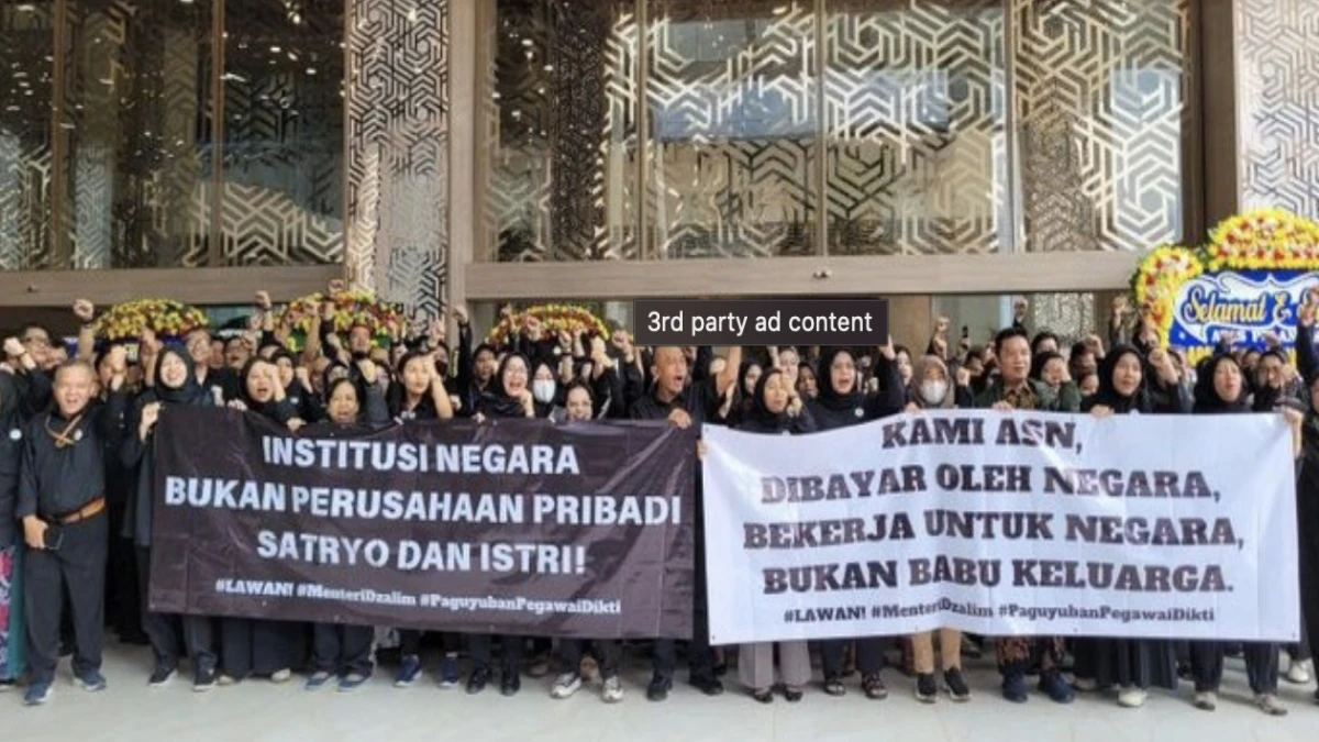 Disebut Bertindak Sewenang-wenang, Ratusan ASN Kemdiktisaintek Demo Menteri Satryo Soemantri Brodjonegoro