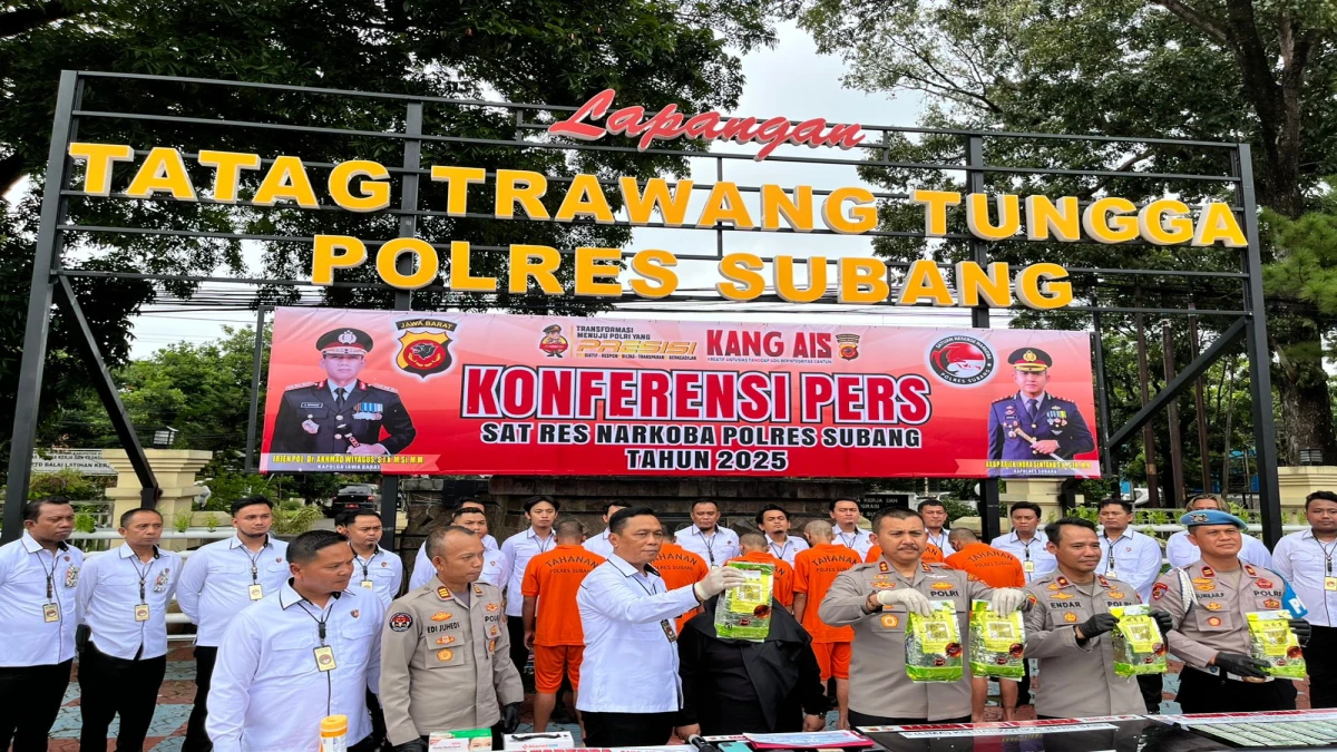 Polres Subang Ungkap Kasus Peredaran Narkotika Jenis Sabu Seberat 5,14 Kilogram