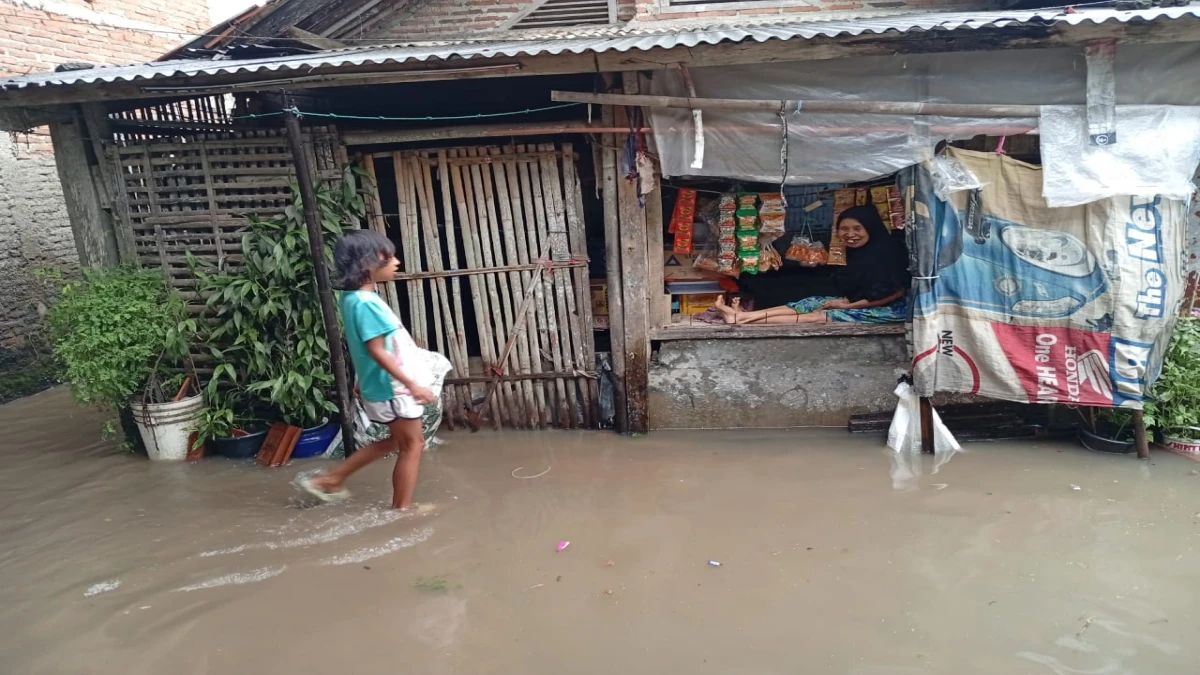 Sungai Cigadung Meluap, Sebagian Pamanukan Subang Dilanda Banjir