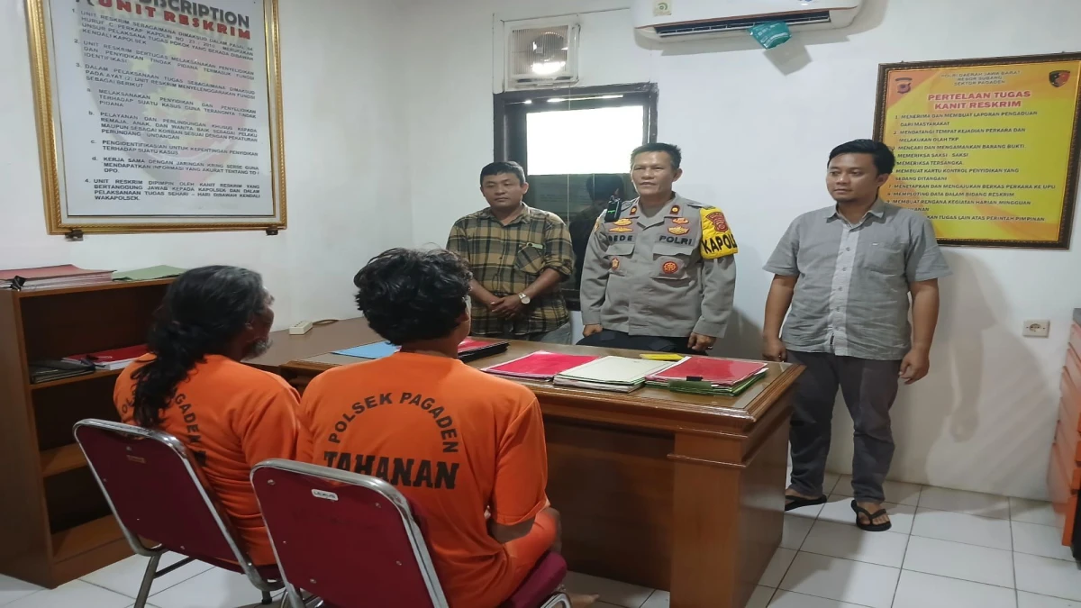 2 Pencuri Besi Rel Kereta Api di Pagaden Diamankan Polisi