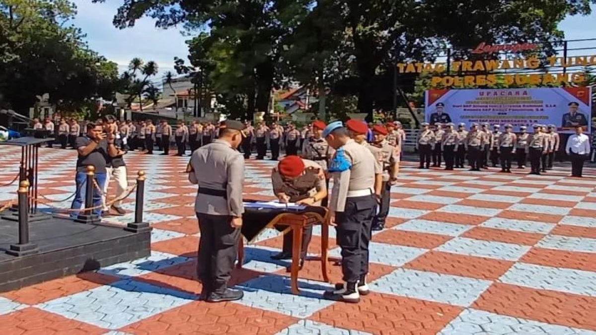 Sertijab, Kasat Reskrim dan Kasat Narkoba di Polres Subang Diganti