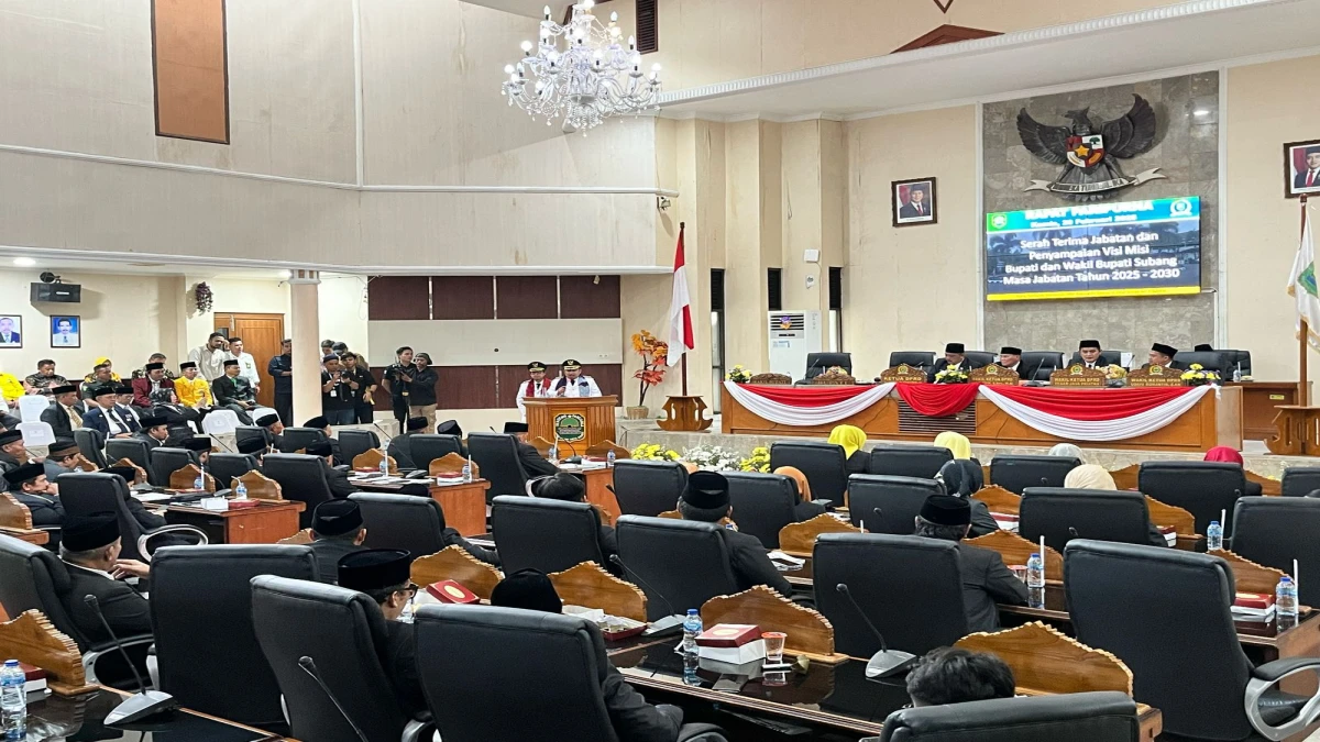 Dihadapan Anggota DPRD, Bupati Subang Reynaldy Putra Andita Sampaikan Pidato Perdana Singgung Kontribusi Aktif Forkopimda Membangun Daerah