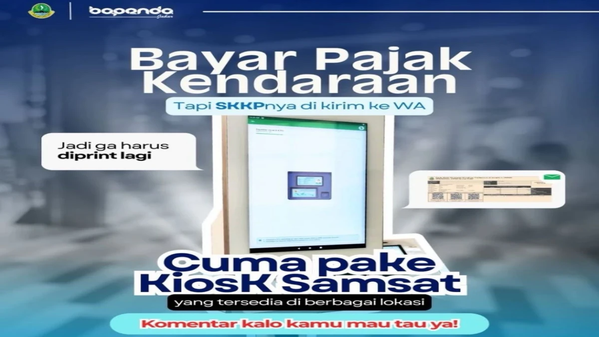 Kemudahan Bayar Pajak Kendaraan: KiosK Samsat Kirim SKKP via WhatsApp