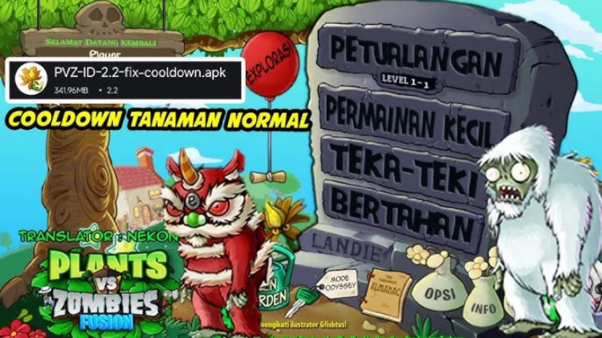 Update Plants vs Zombies Fusion 2.2.1 Bahasa Indonesia: Ada KING Baru Kah?