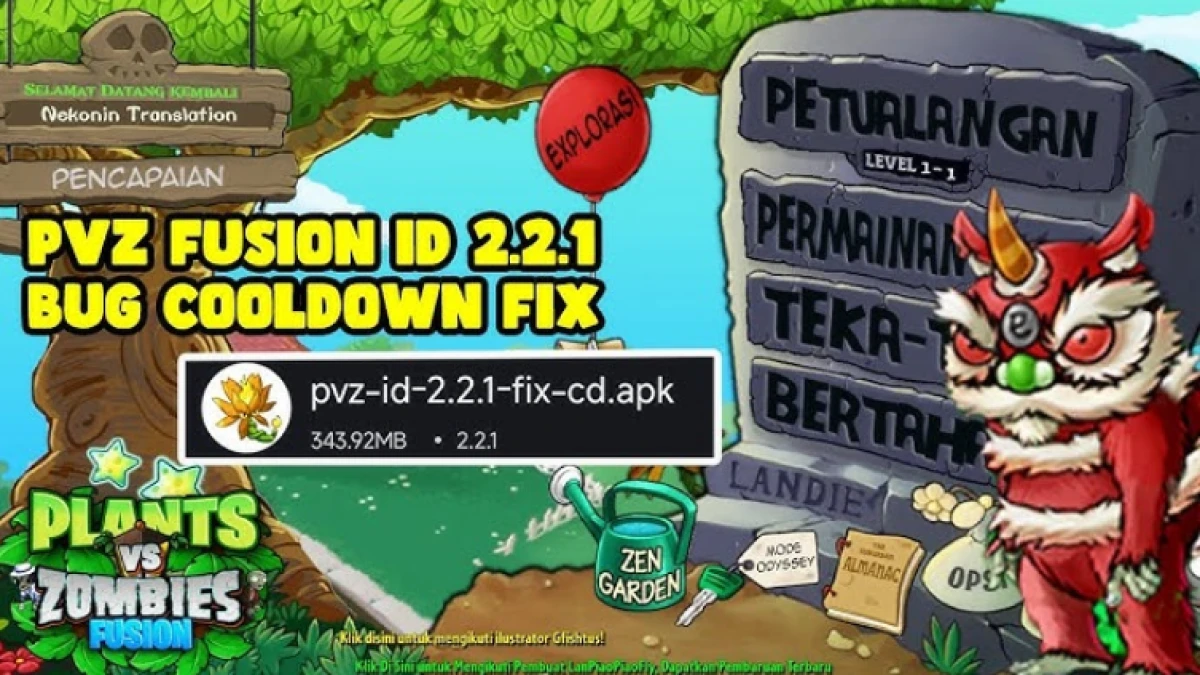 Download PVZ Fusion 2.2.1 Bahasa Indonesia, Cek Link Downloadnya Disini!