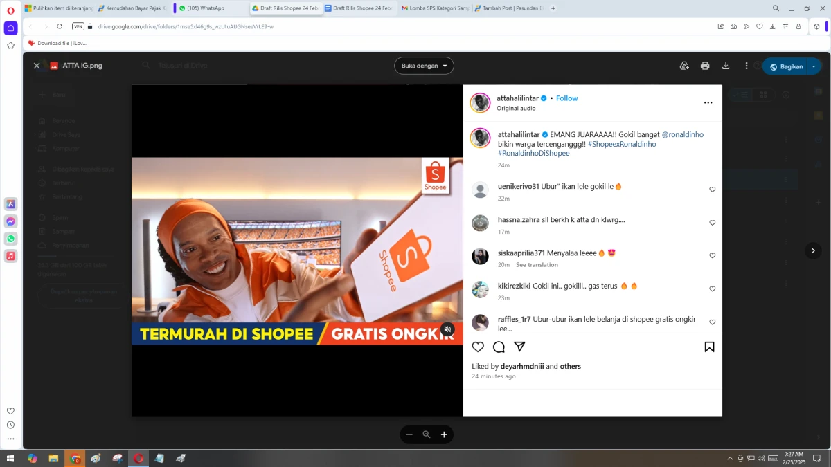 Shopee Gandeng Ronaldinho! Selebrasi Samba Sang Legenda Bikin Netizen Heboh