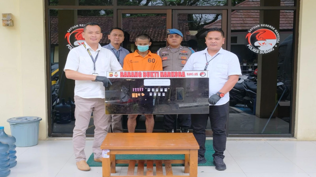 Satres Narkoba Polres Subang Ringkus Pemuda Pengedar Narkoba, Amankan Sabu 1,67 Gram