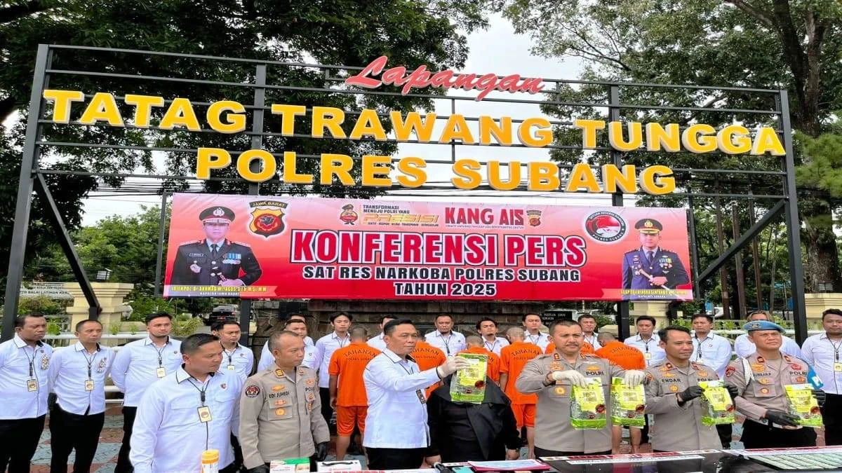 Kasus Narkoba Kelas Kakap Belum Masuk Kejaksaan Subang, Barang Bukti 5,14 Kg Disita Polisi