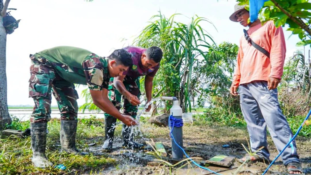 Warga Dusun Muara Lama Kini Nikmati Air Bersih, Satgas TMMD ke-123 Selesaikan Sumur Bor