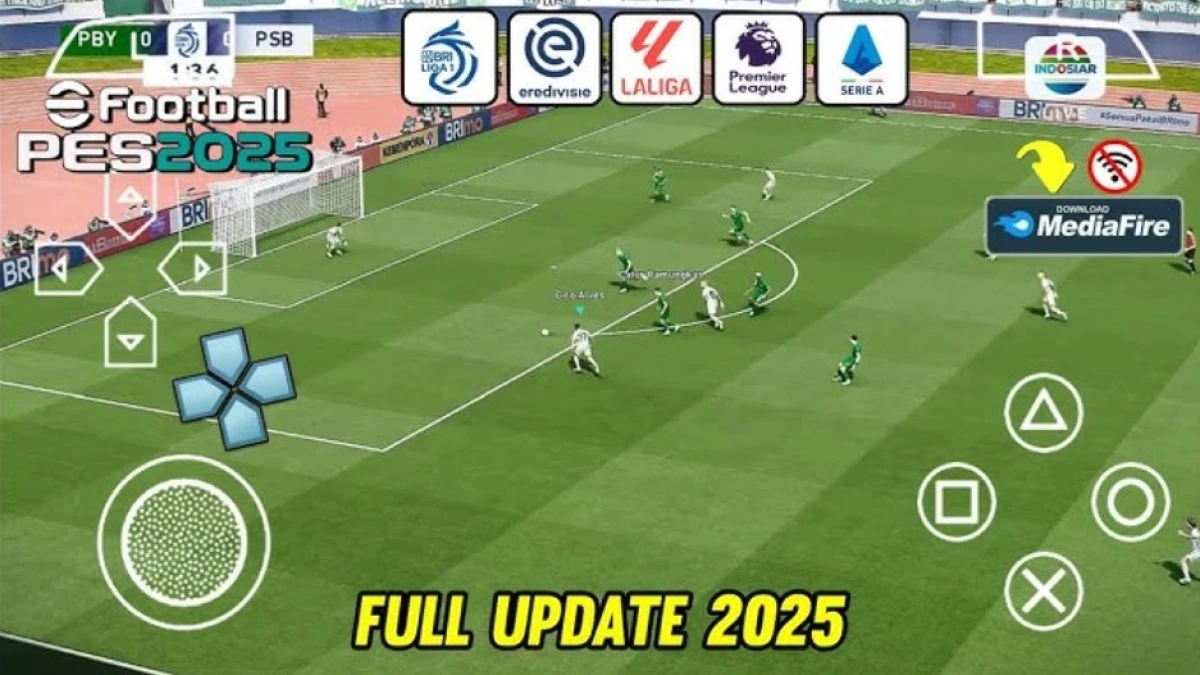 Rilis! eFootball PES 2025 PPSSPP Terbaru Liga Indonesia dan Eropa Final Transfers Fix Callname