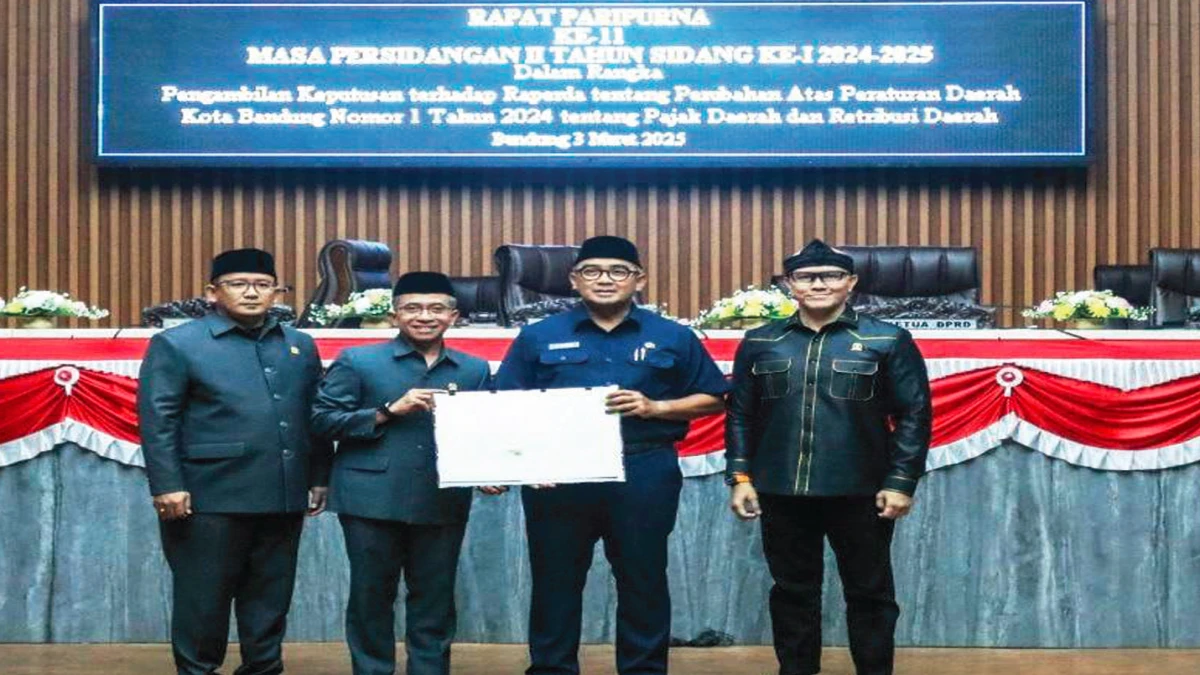 DPRD Kota Bandung Sepakati Perubahan Perda No. 1/2024 Tentang Pajak dan Retribusi Daerah
