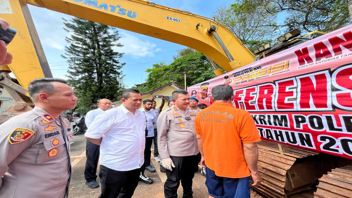 Beroperasi di Luar Izin Seluas 18 Hektare, Polres Subang Tangkap Pemilik Tambang Ilegal di Rancaasih