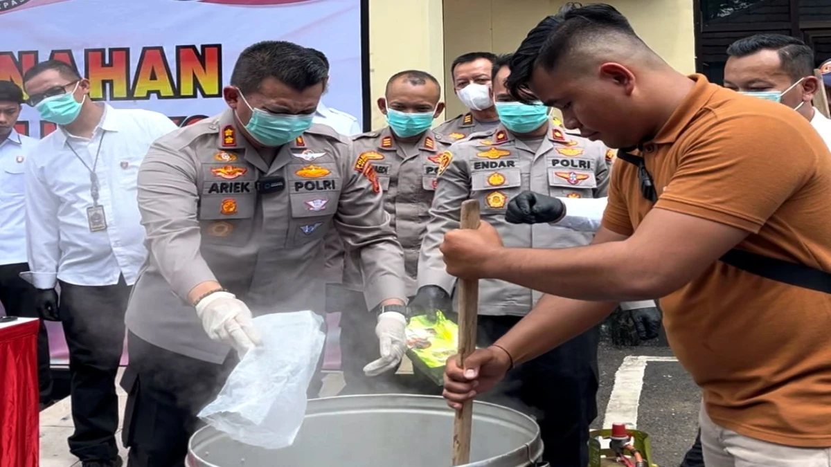 Polres Subang Musnahkan Barang Bukti Sabu 5,14 Kg