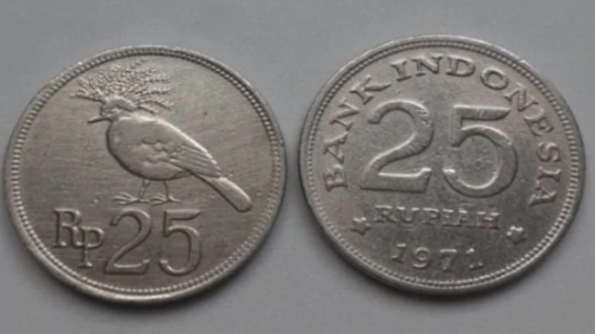 Harga Uang koin 25 Rupiah Tahun 1971 di Bank Indonesia