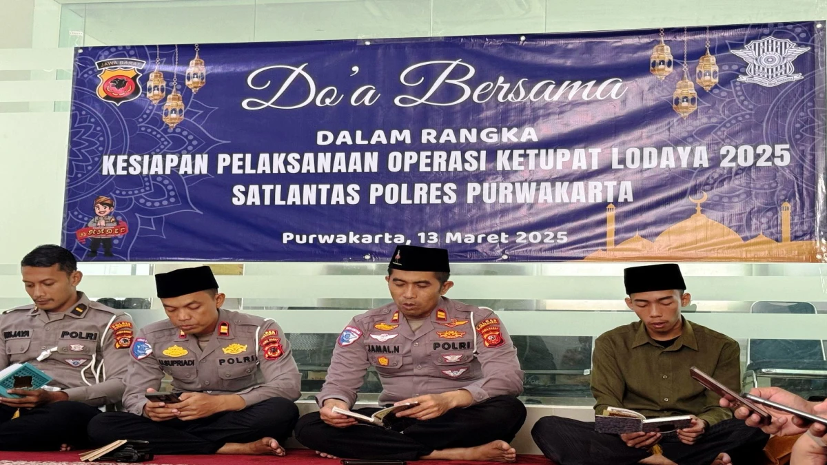 Satlantas Polres Purwakarta Doa Bersama Jelang Operasi Ketupat Lodaya