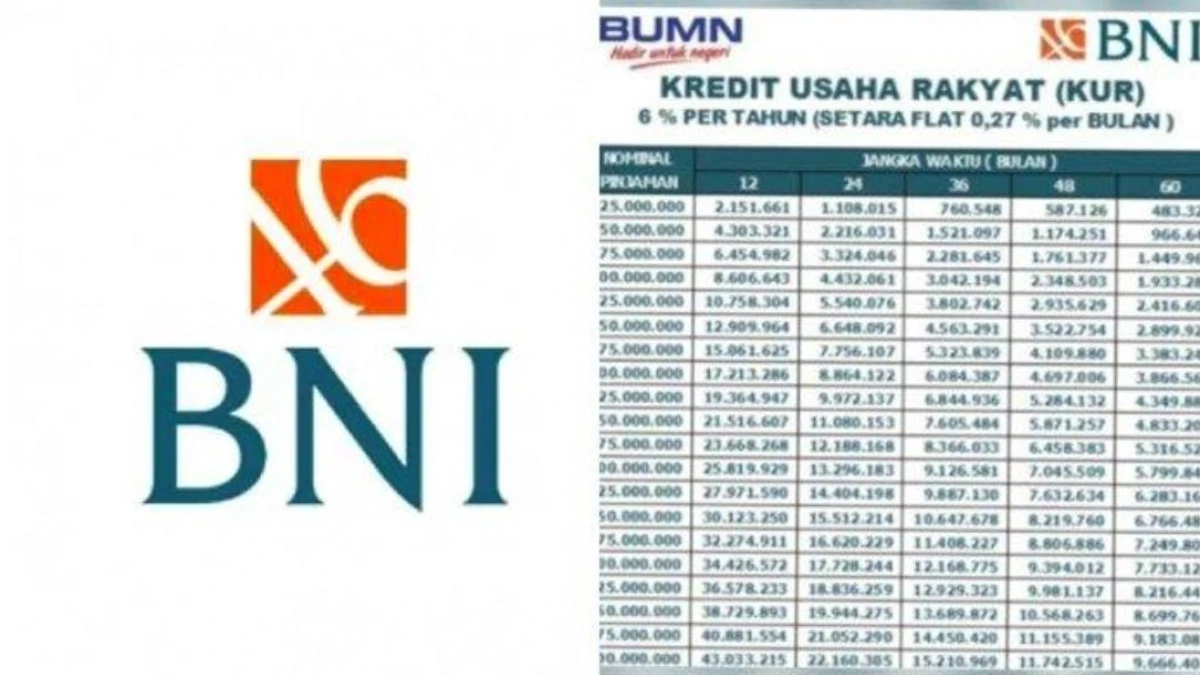 Update Terbaru Tabel KUR BNI 2025: Cocok Bagi Pelaku Usaha Mikro, Kecil, dan Menengah (UMKM)