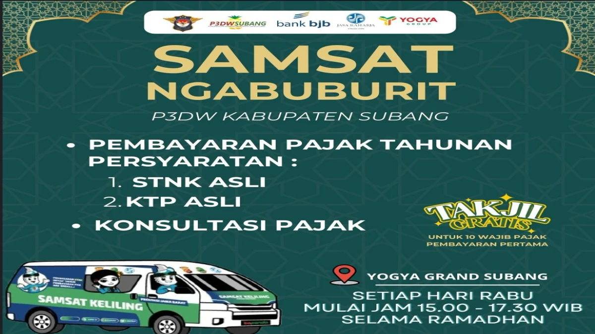 Samsat Subang Hadirkan Layanan Pembayaran Pajak Sambil Ngabuburit