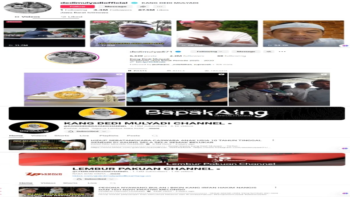 Waspadai Hoaks Mengatasnamakan Gubernur Jabar Dedi Mulyadi, Berikut Akun Resminya